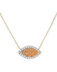 Gemstones - 0.33 Ct. Tw. Diamond & Sapphire 14K Necklace - Lyst
