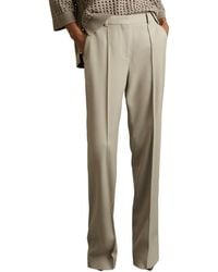 Reiss - Brittany Textured Wool-Blend Straight Leg Trouser - Lyst