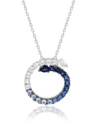 Suzy Levian - 2.00 Ct. Tw. Diamond & Sapphire Circle Journey Pendant - Lyst