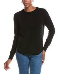 Autumn Cashmere - Solid Shirttail Crewneck 100% Cashmere Sweater - Lyst