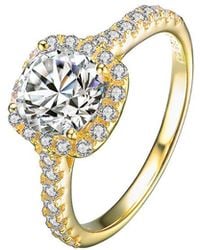 Genevive Jewelry - 14k Over Silver Cz Ring - Lyst
