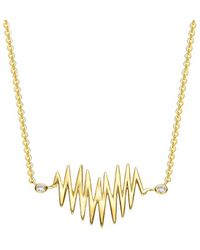 Rachel Glauber 14k Over Silver Cz Necklace - Metallic