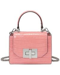 Tiffany & Fred Paris - Croc-Embossed Patent Satchel - Lyst