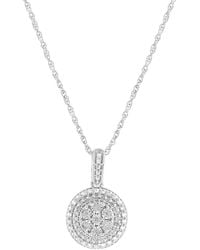 Effy Silver Diamond Pendant Necklace - White