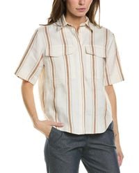 Piazza Sempione - Linen & Silk-blend Shirt - Lyst