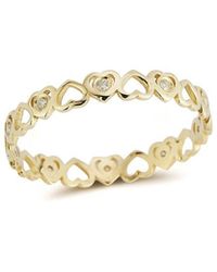 Ember Fine Jewelry - 14k 0.08 Ct. Tw. Diamond Heart Band Ring - Lyst