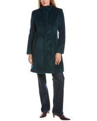 Sofiacashmere - Sofiacashmere Stand Collar Wool & Alpaca-Blend Coat - Lyst