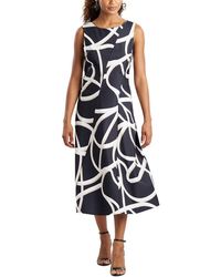 Natori - Spiral Taffeta Asymmetric Seam Dress - Lyst