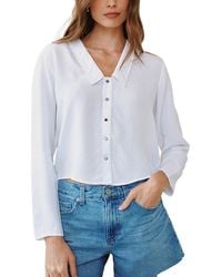 Bella Dahl - Cropped Shirt - Lyst