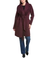 NVLT - Mink Eyelash Wrap Coatigan - Lyst
