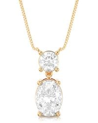 Amairah - 14K Rose 5.00 Ct. Tw. Lab-Grown Diamond Pendant Necklace - Lyst