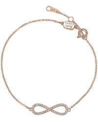 Suzy Levian - 14k Rose Gold 0.20 Ct. Tw. Diamond Infinity Necklace - Lyst