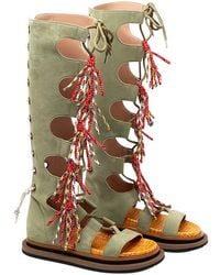Hogan - Tassel Lace-Up Leather Boot - Lyst