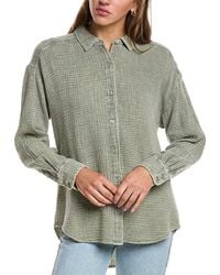 Splendid - Gauze Button Down Shirt - Lyst