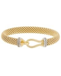 Meshmerise - 18K Rose Vermeil 0.12 Ct. Tw. Diamond Bangle Bracelet - Lyst