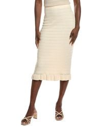 Laundry by Shelli Segal - Ruffled Sweater Midi Skirt - Lyst