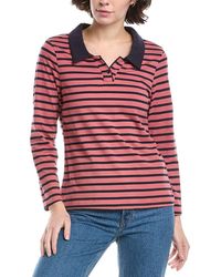 Lyra & Co - Stripe Polo Shirt - Lyst