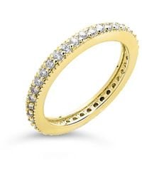 Sterling Forever - 14k Over Silver Cz Eternity Rings - Lyst