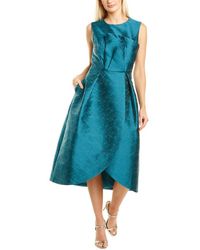 Kay Unger Kourtney Midi Dress - Blue
