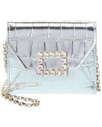 Roger Vivier - Croc-Embossed Leather Wallet On Chain - Lyst