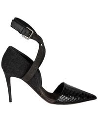 Brunello Cucinelli - Leather Monili Beaded Ankle Strap Pump (authentic Pre-loved) - Lyst