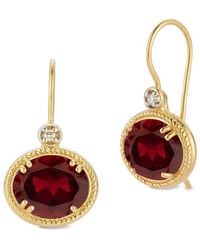 Reiss - 14k 7.04 Ct. Tw. Diamond & Garnet Earrings - Lyst