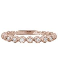 Diamond Select Cuts - 14K Rose 0.08 Ct. Tw. Diamond Half-Eternity Ring - Lyst