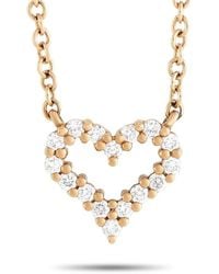 Heritage Tiffany & Co. Tiffany & Co. 18k Rose Gold Heart Necklace - Metallic
