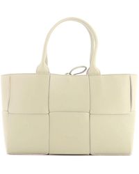 Bottega Veneta - Maxi Intrecciato Leather Arco Tote Small (Authentic Pre- Loved) - Lyst