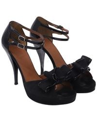 Lanvin - Patent Leather Bow Platform Sandal (Authentic Pre-Loved) - Lyst