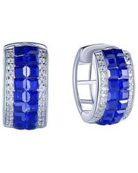 Suzy Levian CZ Jewelry - Suzy Levian Cz Invisible Setting Huggie Earrings - Lyst