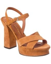 Ferragamo - Sonya Suede Sandal - Lyst