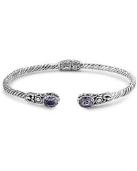 Samuel B. - Silver 1.60 Ct. Tw. Amethyst Bangle Bracelet - Lyst