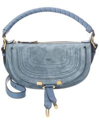 Chloé - Marcie Mini Suede & Leather Shoulder Bag - Lyst