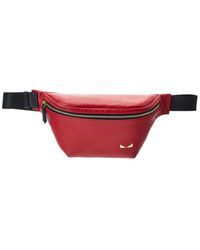 Fendi Bag Bugs Leather Belt Bag - Red