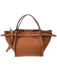 Tod's - Logo Small Leather Tote - Lyst