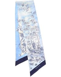 Ferragamo - Voyage Print Silk Scarf - Lyst