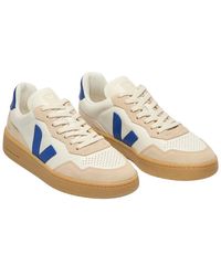 Veja - V-90 Leather & Suede Sneaker - Lyst
