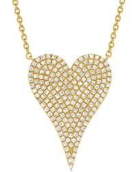 Sabrina Designs - 14k Rose Gold 0.17 Ct. Tw. Diamond Heart Necklace - Lyst