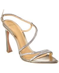 Alexandre Birman - Alana Zircone 100 Leather Sandal Gold - Lyst