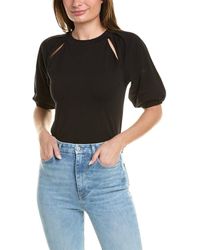 7 For All Mankind - Power Rib Puff Top - Lyst