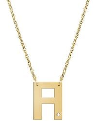 Jane Basch - 14k Diamond Initial Necklace (a-z) - Lyst