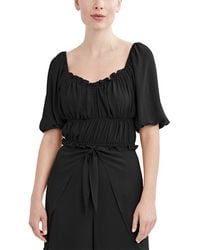 BCBGMAXAZRIA - Womens Fitted Short Poof Sleeve Sweetheart Neck Top Shirt - Lyst