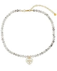 Eye Candy LA - The Luxe Collection Agate Mama Heart Pendant Necklace - Lyst