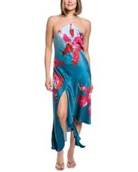 AMUR Ella Printed Jersey Dress in Red | Lyst UK