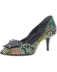 Versace - Lana Vergine 2015 Palazzo Camouflage Rhinestone Crystal Medusa Pump (Authentic Pre-Loved) - Lyst
