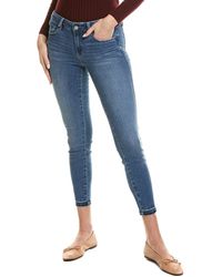 PAIGE - Verdugo Rihannon Distressed Mid Rise Ultra Skinny Ankle Jean - Lyst