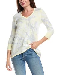 Forte - Reversible Starburst High-Low Cashmere-Blend Sweater - Lyst