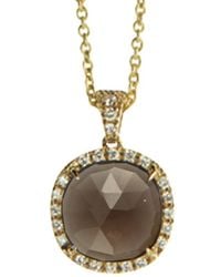 Marco Bicego - Jaipur Color 18k 0.17 Ct. Tw. Diamond & Smokey Quartz Pendant Necklace - Lyst