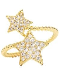 Rivka Friedman - 18k Plated Cz Star Ring - Lyst